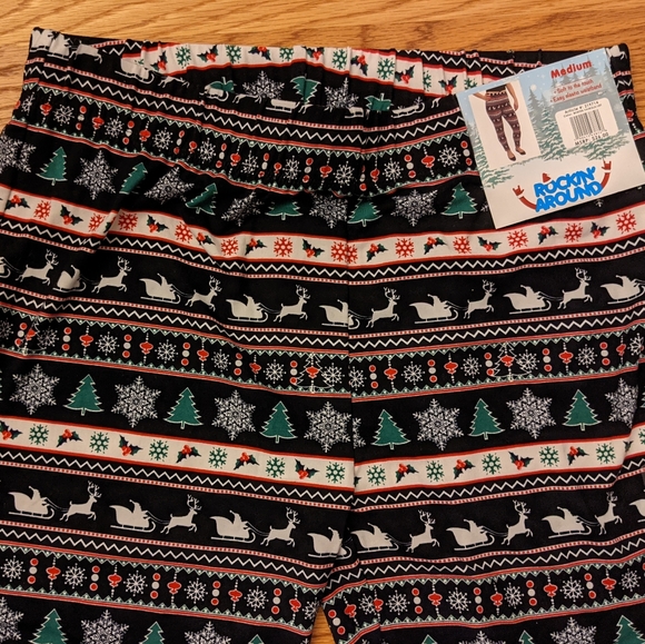 NWT Rockin' Around Christmas leggings - Picture 2 of 4